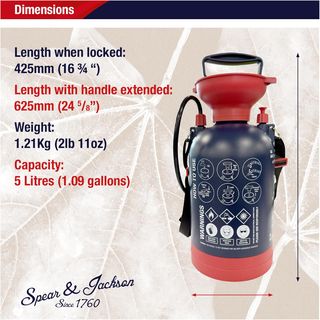 SPEAR & JACKSON pulverizador 5L presión Manual