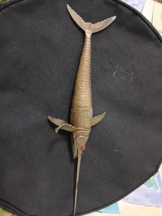 Pez espada en plata española. S. XX.