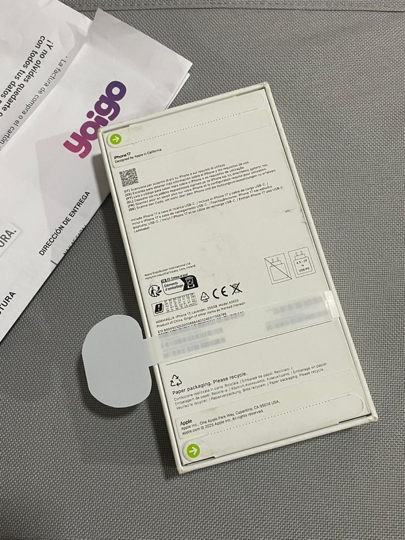 iPhone 17 256GB Lavender Nuevo Sellado afbeelding 2