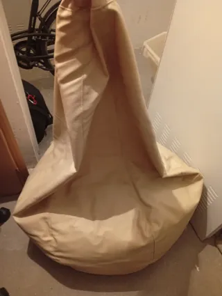 Puff pera grande beige