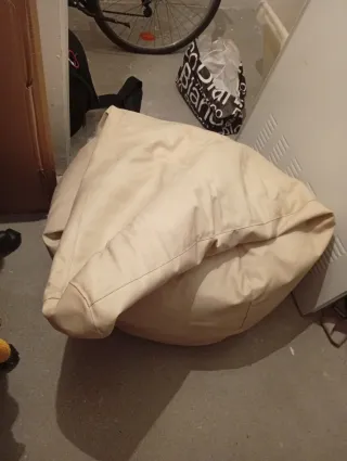 Puff pera grande beige