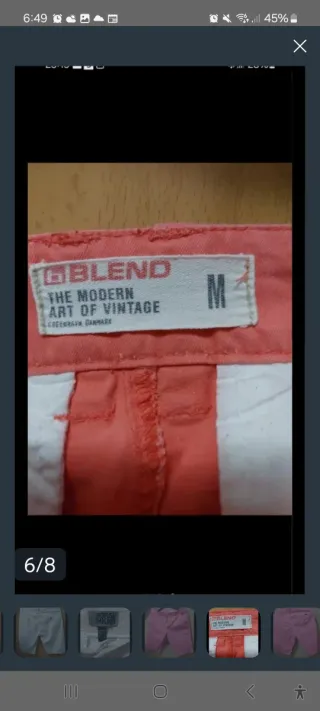 Pantalones cortos hombre rosa talla L