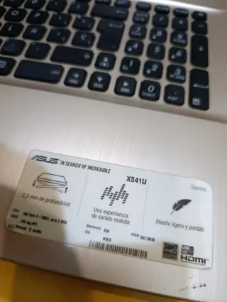 Despiece Asus X541U Intel Core i7