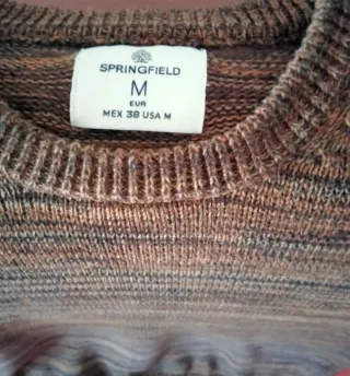 Jersey hombre rayas marrones