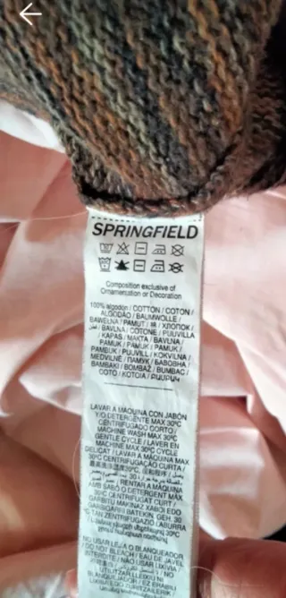 Jersey hombre rayas marrones