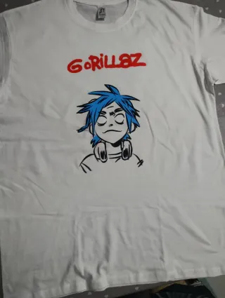 T-shirt Gorillaz 2D bianca