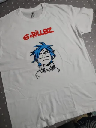 T-shirt Gorillaz 2D bianca