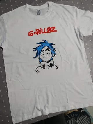 T-shirt Gorillaz 2D bianca