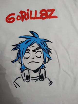 T-shirt Gorillaz 2D bianca