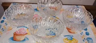 Set 4 Ciotoline Vetro Cristallo