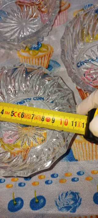 Set 4 Ciotoline Vetro Cristallo