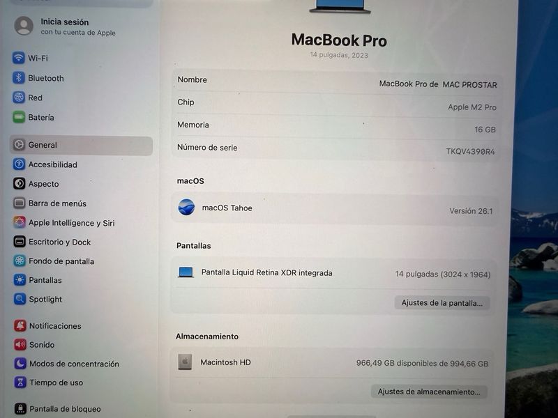 MacBook Pro M2 Pro Gris Espacial afbeelding 2