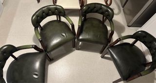 Sillas Chester de Piel Verde