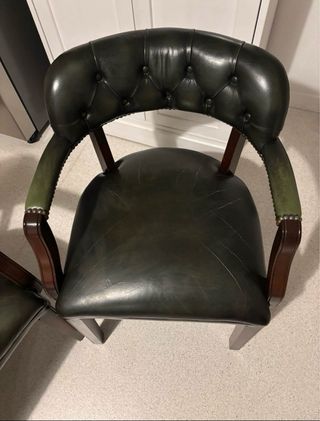 Sillas Chester de Piel Verde