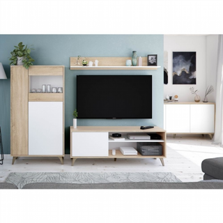 Mesa Tv 135 Cm 1 Puerta 1 Estante. Roble Canadian