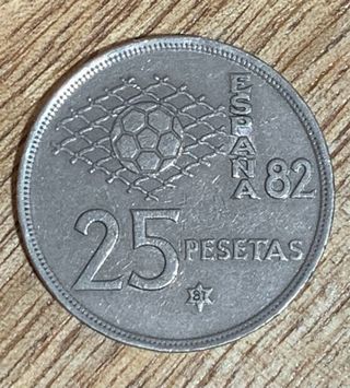 Moneda 25 Pesetas Mundial 82 España