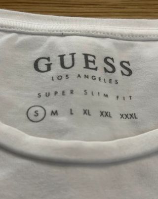 T-shirt Guess S bianca con stampa