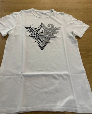 T-shirt Guess S bianca con stampa