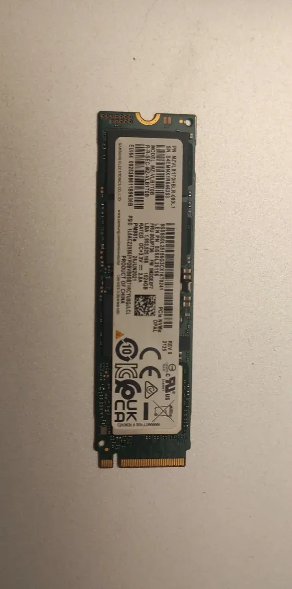 SSD Samsung 1TB NVMe Gen3 x4 M.2 2280