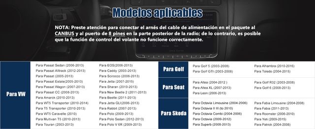 HEXINEX Android 2GB+32GB AutoRadio 9'' VW SEAT