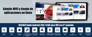 HEXINEX Android 2GB+32GB AutoRadio 9'' VW SEAT