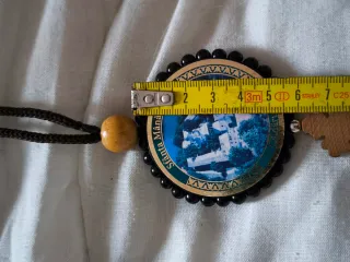 Doppio ciondolo religioso per la macchina o rosari