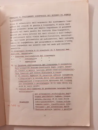 Dispense logopedia sulla Rieducazione logopedica