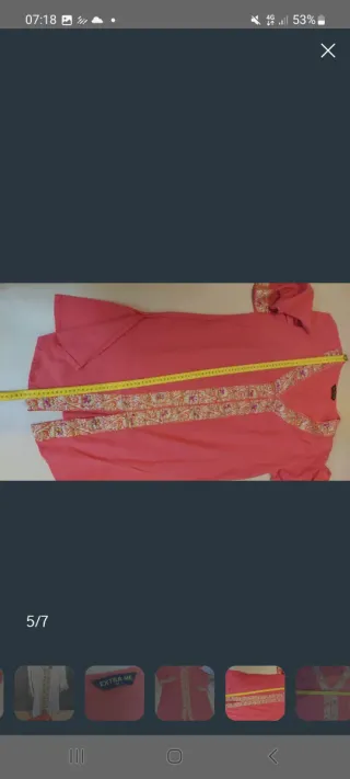 Abito donna EXTRA ME corallo ricamato taglia unica