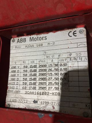 Bomba de agua con motor eléctrico