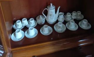 Juego de café vintage porcelana floral