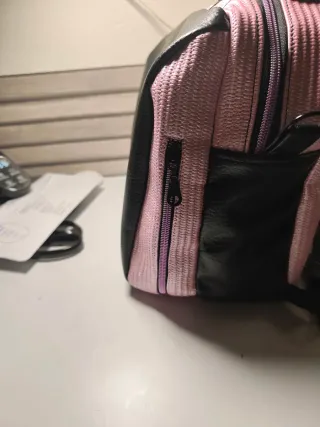 Mochila bolso negra y rosa