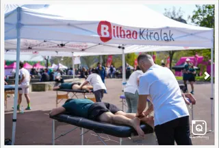 Masaje en camilla en Getxo