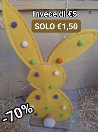 Decorazione Pasquale Coniglio Giallo