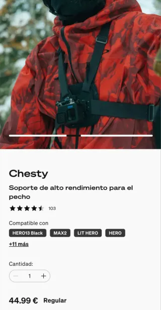 GoPro Soporte Pecho de alto rendimiento Chesty