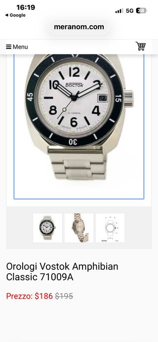 Orologio Vostok Amphibian Classic 71009A