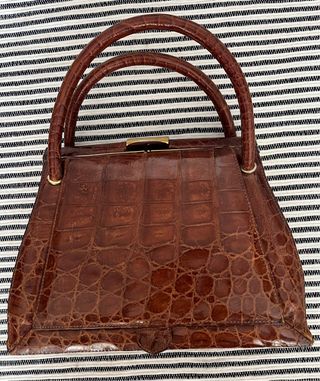 Bolso Piel Cocodrilo Antiguo 1935