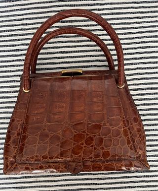Bolso Piel Cocodrilo Antiguo 1935