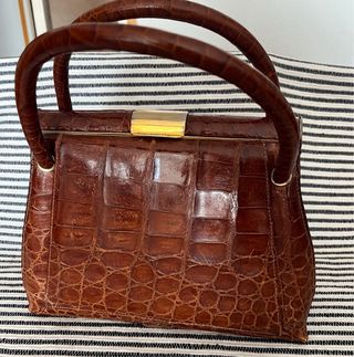 Bolso Piel Cocodrilo Antiguo 1935