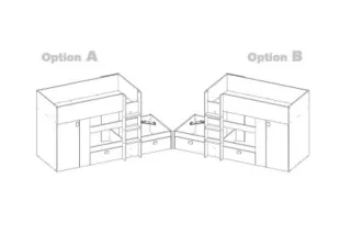 Cama tren litera con armario