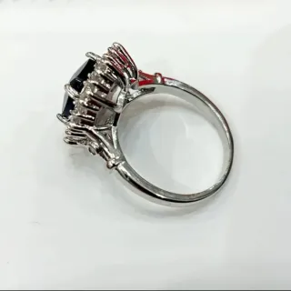 Anillo de Circonitas y Zafiro Lady Di