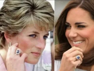 Anillo de Circonitas y Zafiro Lady Di