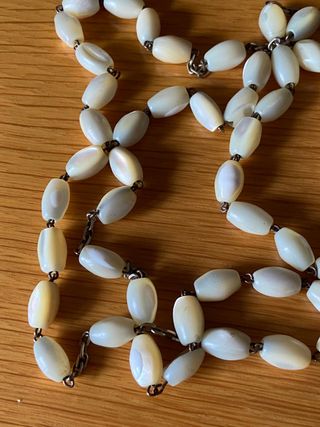 Rosario vintage perle madreperla Madonna Lourdes