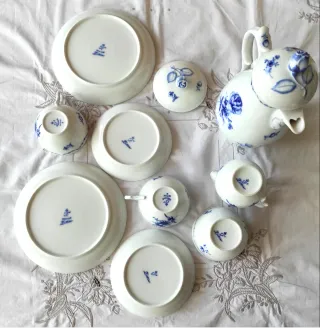 Servizio Tè Fürstenberg Porcellana Blu