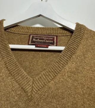 Jersey Marlboro Classics Cuello Pico Lana Talla XL