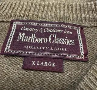 Jersey Marlboro Classics Cuello Pico Lana Talla XL