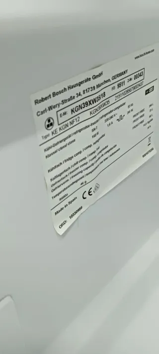 NEVERA COMBI BOSCH NO FROST ENERGÍA A++