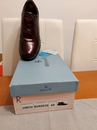 Zapato  Mysoft burdeosTalla 40