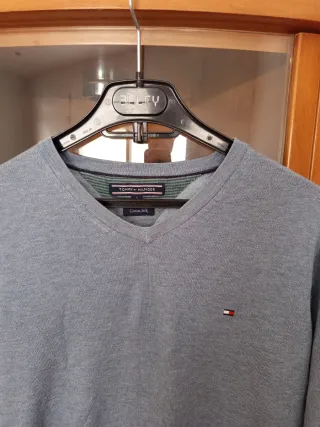 Jersey Tommy Hilfiger Pico Algodón Seda Talla S