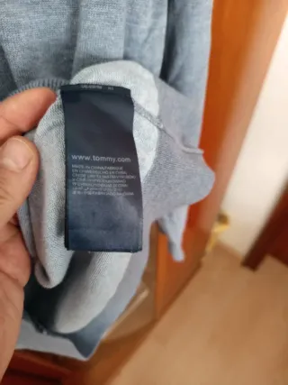 Jersey Tommy Hilfiger Pico Algodón Seda Talla S