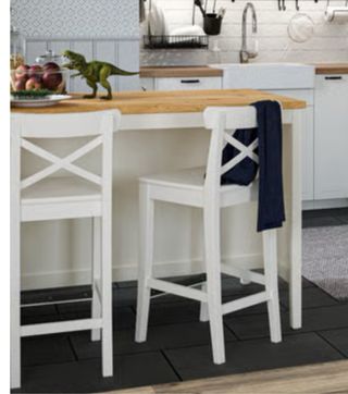 4 Taburetes Ikea Ingolf Blanco